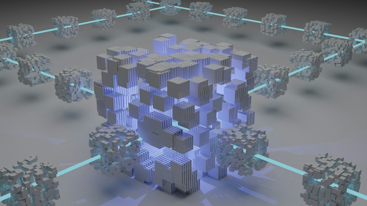 Blockchain and digital network visualization